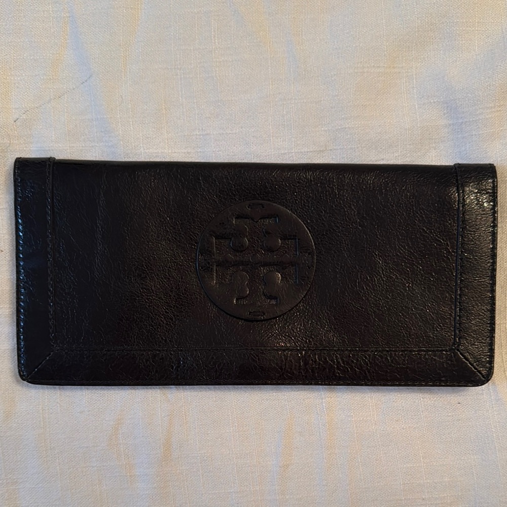 Tory Burch Black Leather Clutch